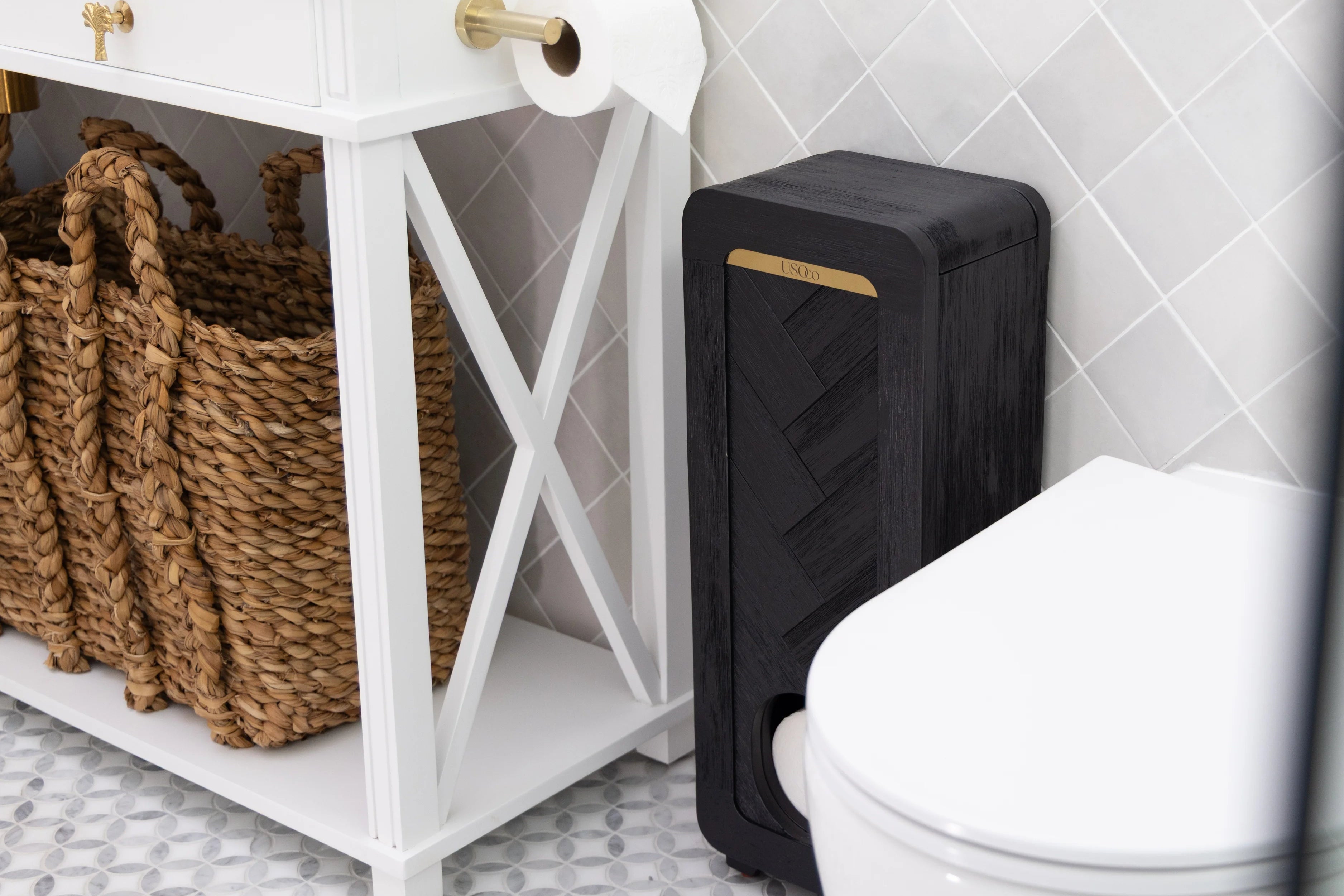 6 Toilet Roll Organiser | Black