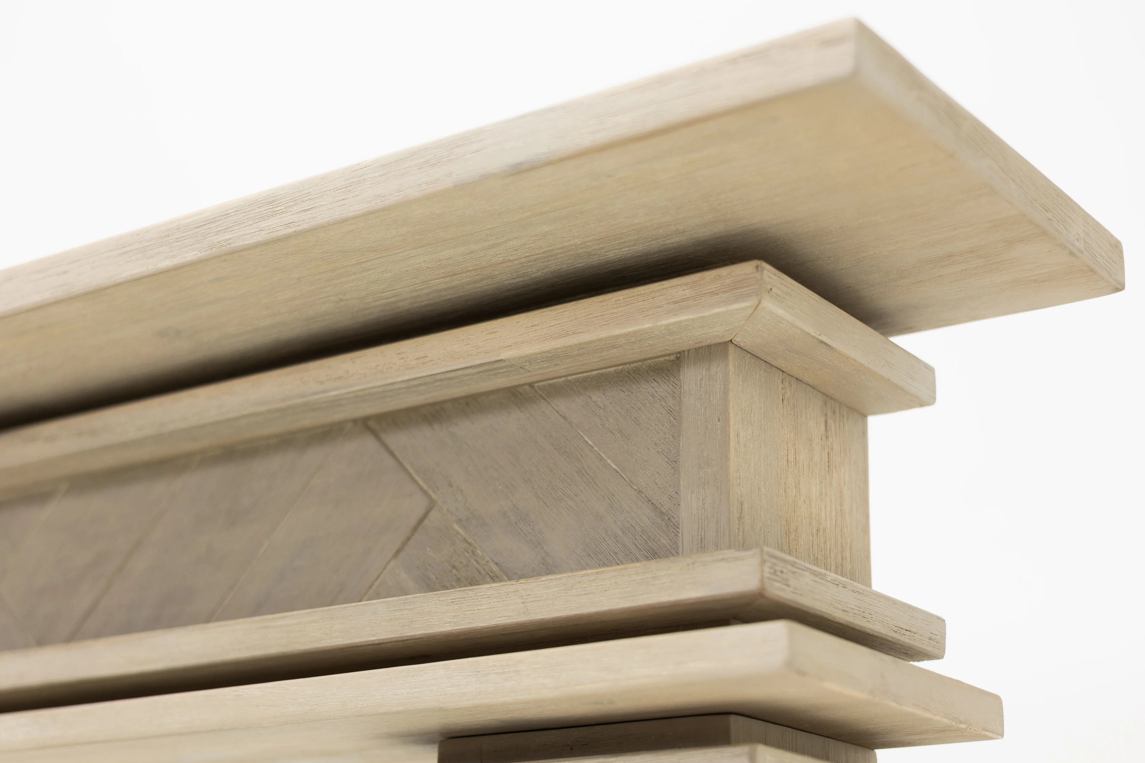 1.5m Full Fireplace Mantel Surround | Solid Acacia Hardwood | White