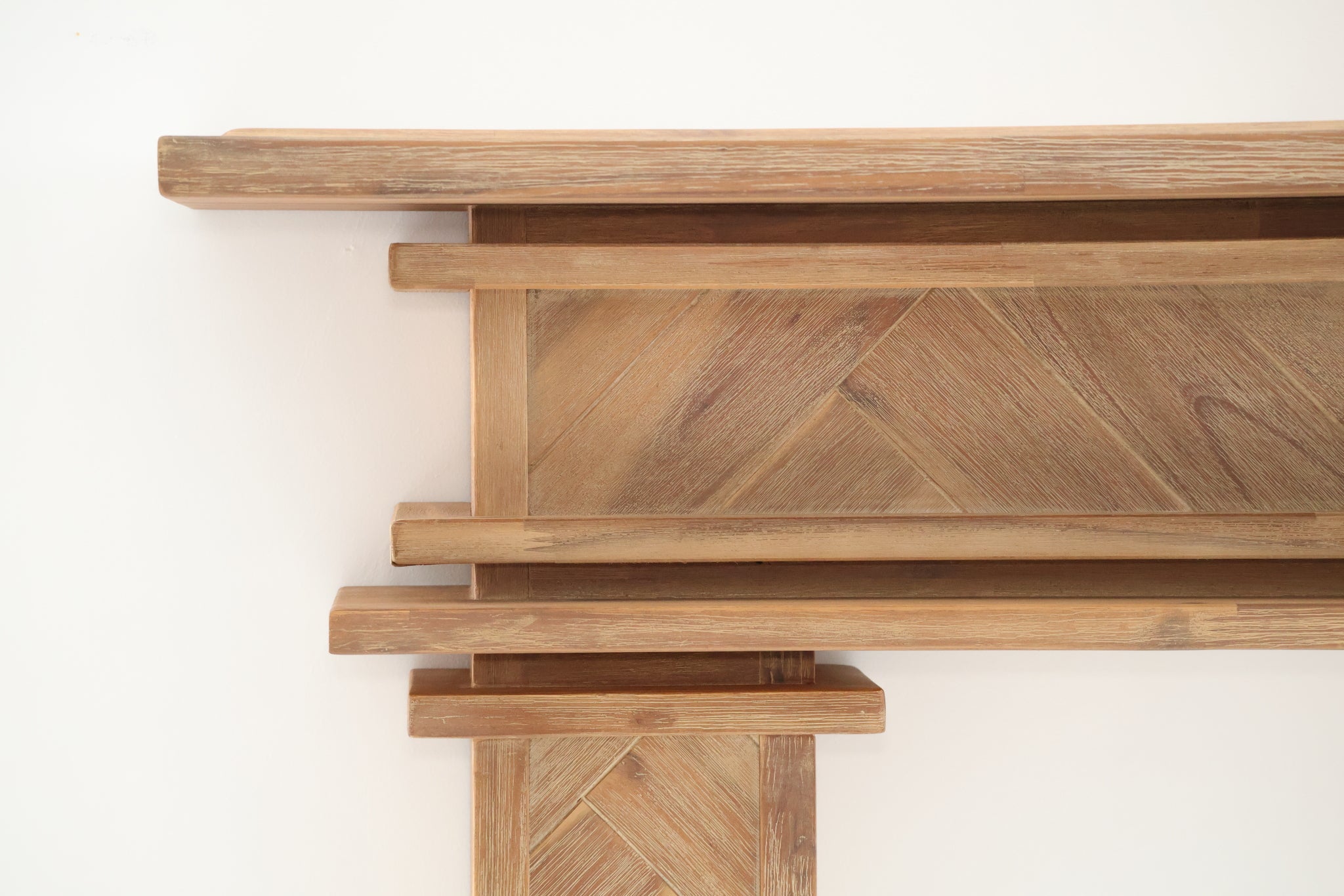 1.5m Full Fireplace Mantel Surround | Solid Acacia Hardwood | Natural Timber