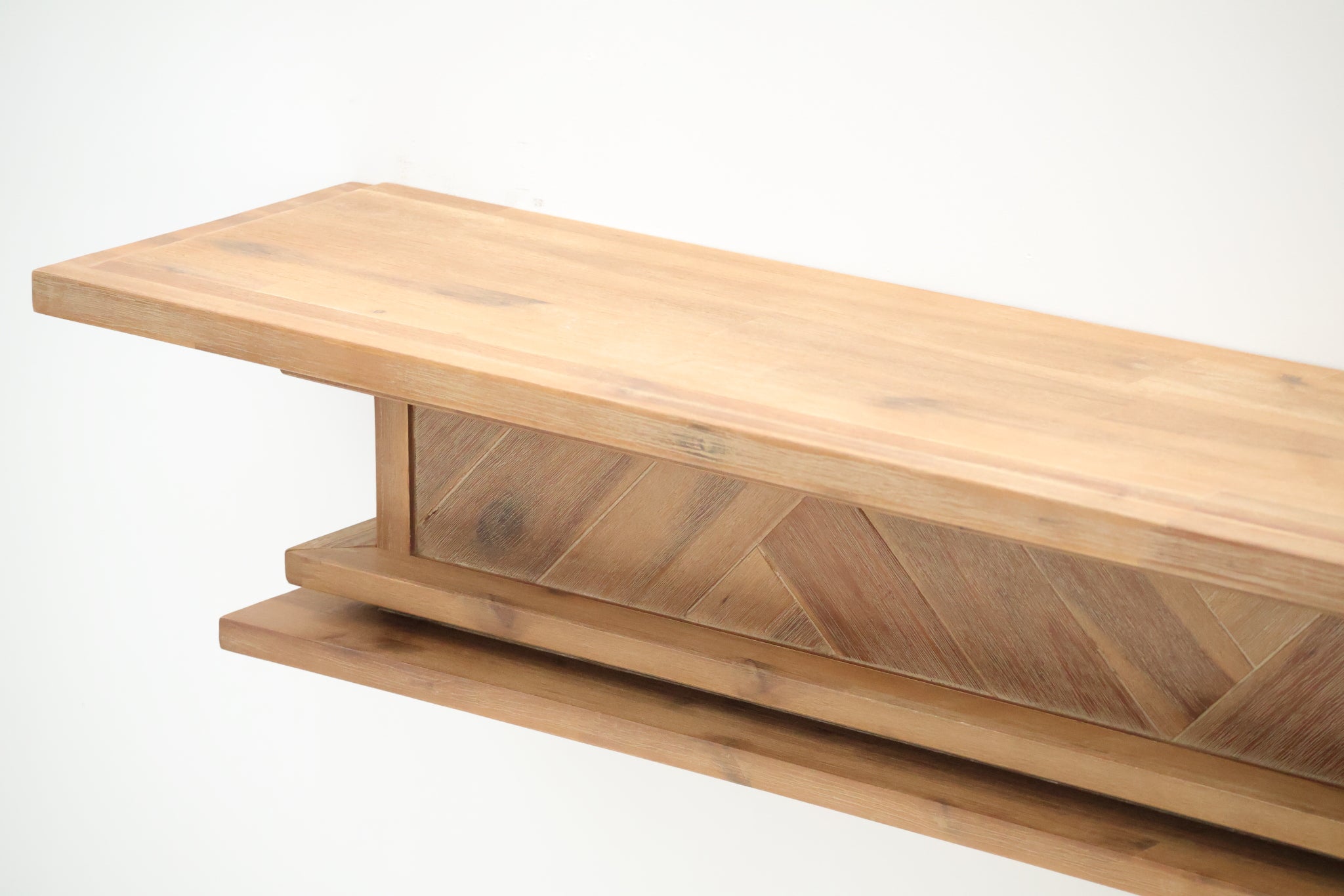1.7m Floating Fireplace Mantel | Solid Acacia Hardwood | Natural Timber