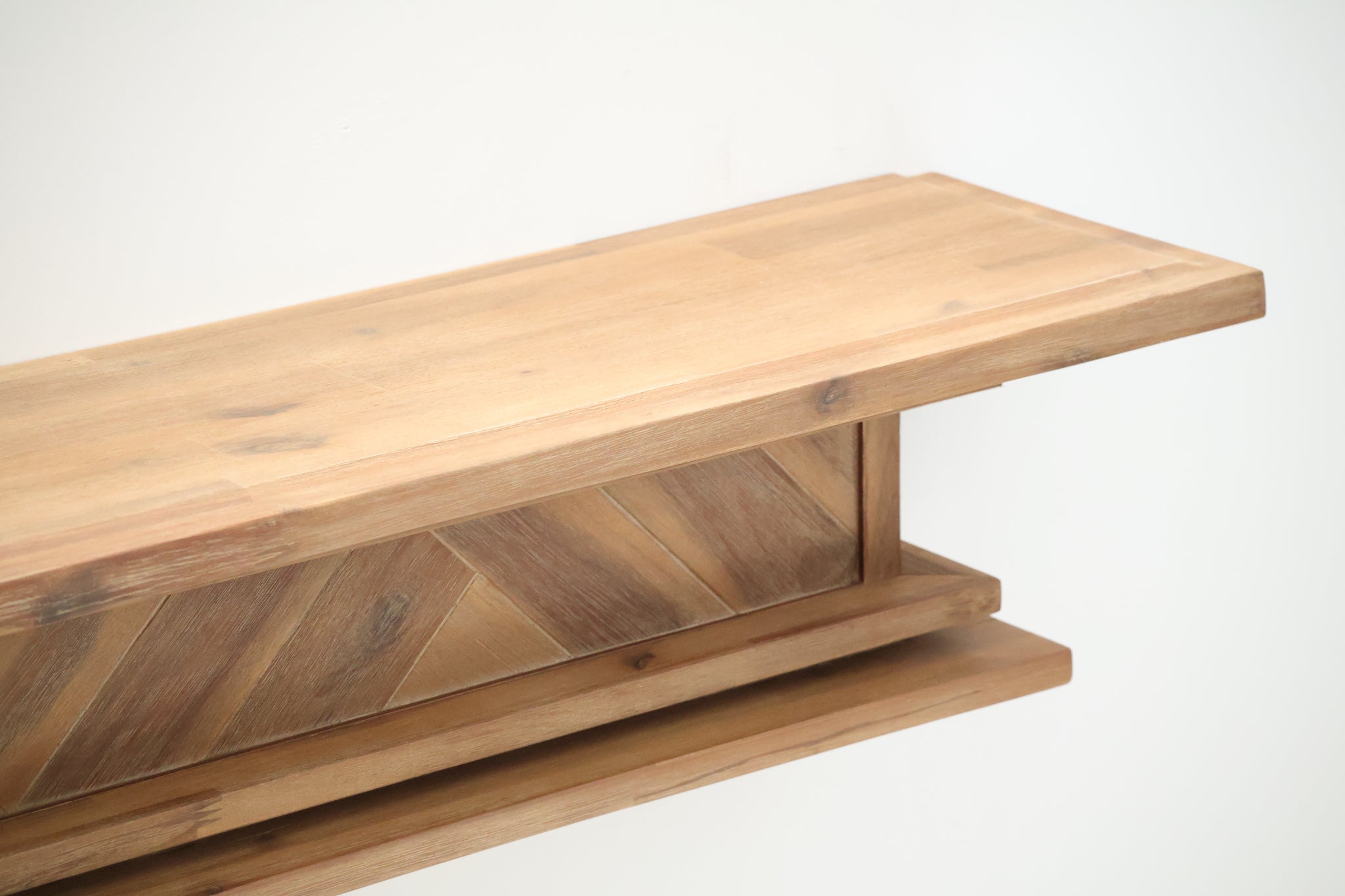1.7m Floating Fire Mantel | Solid Hardwood | Natural