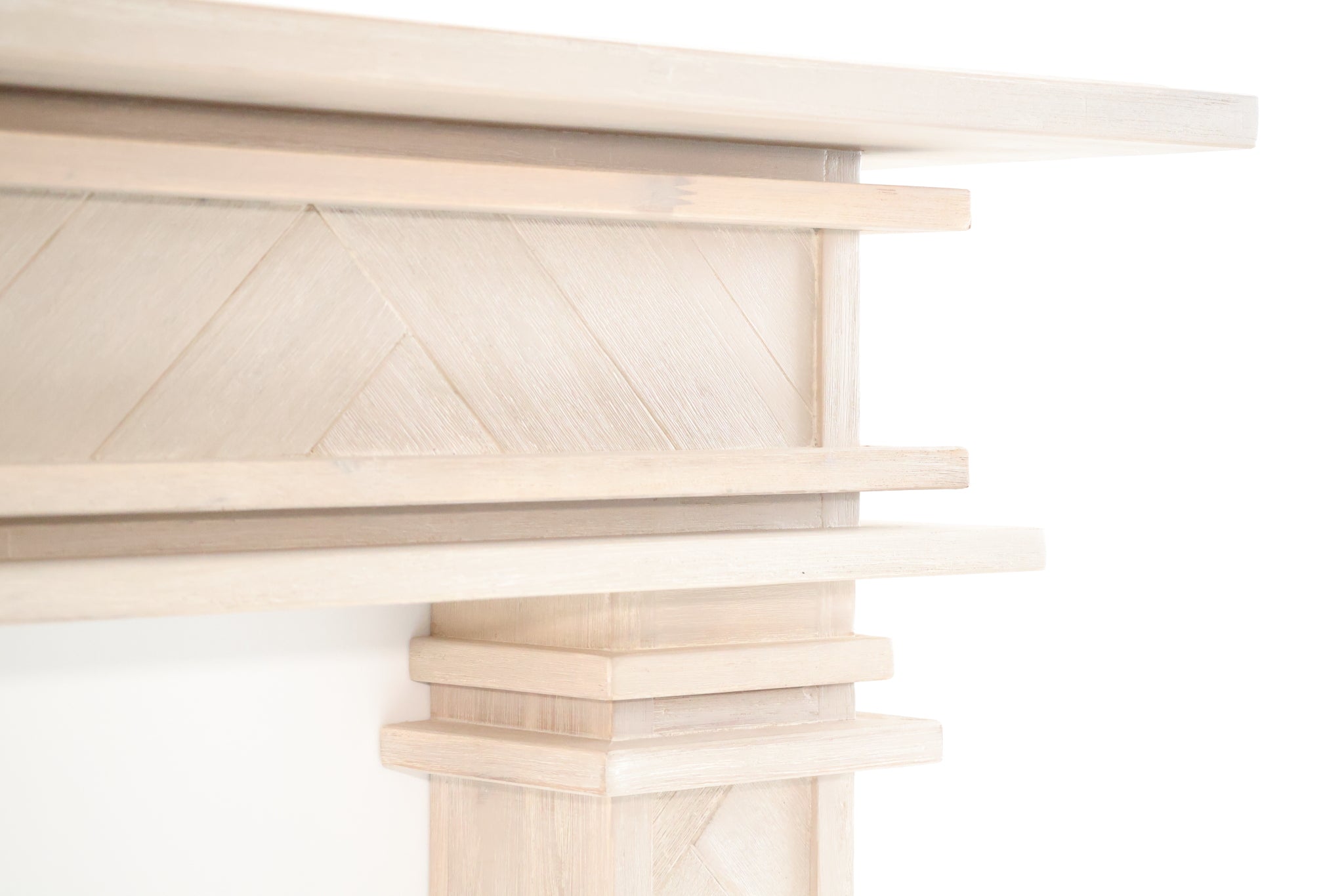 1.7m Full Fire Mantel Surround | Solid Hardwood | White