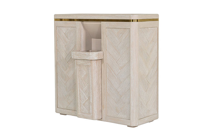 White timber wood luxury premium laundry hamper basket clothes double bathroom waste bin herringbone