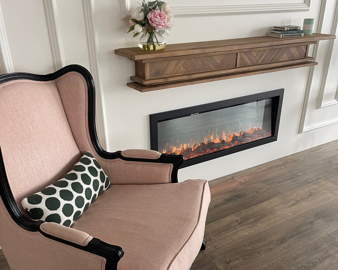 1.7m Floating Fire Mantel | Solid Hardwood