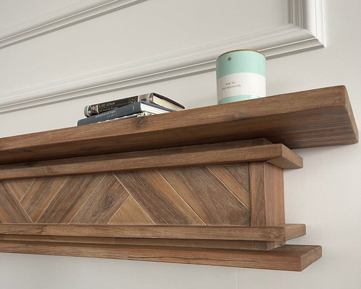 1.7m Floating Fire Mantel | Solid Hardwood