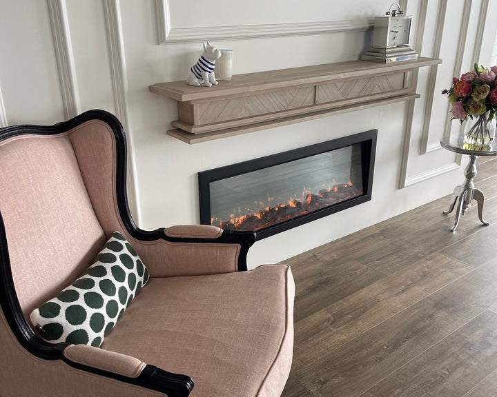 1.7m Floating Fire Mantel | Solid Hardwood