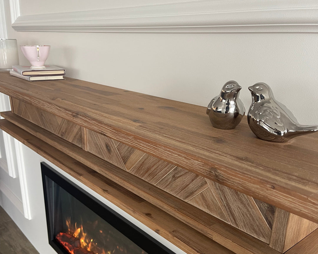 1.5m Floating Fire Mantel | Solid Hardwood