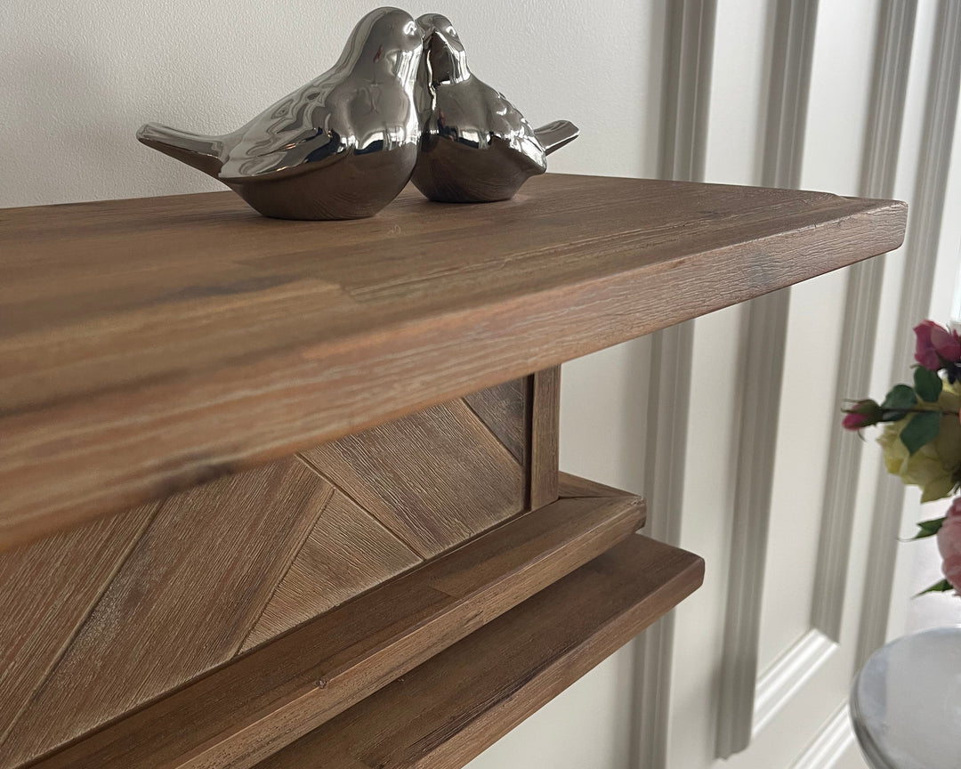 1.5m Floating Fire Mantel | Solid Hardwood