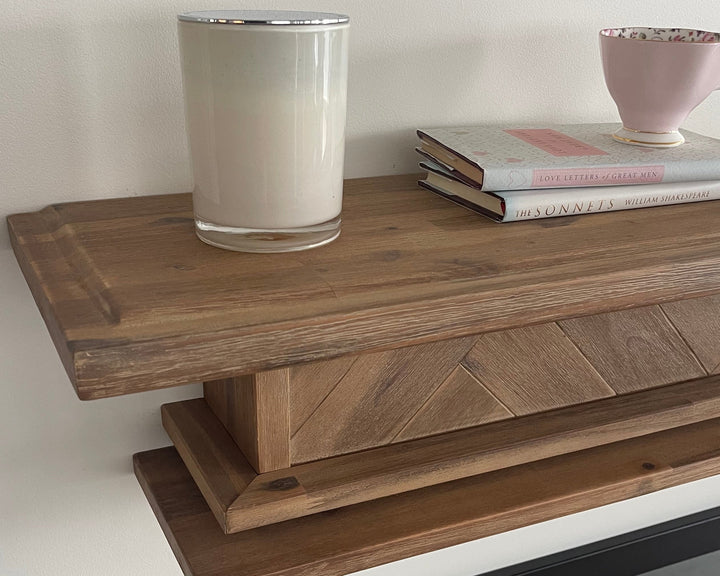 1.5m Floating Fire Mantel | Solid Hardwood