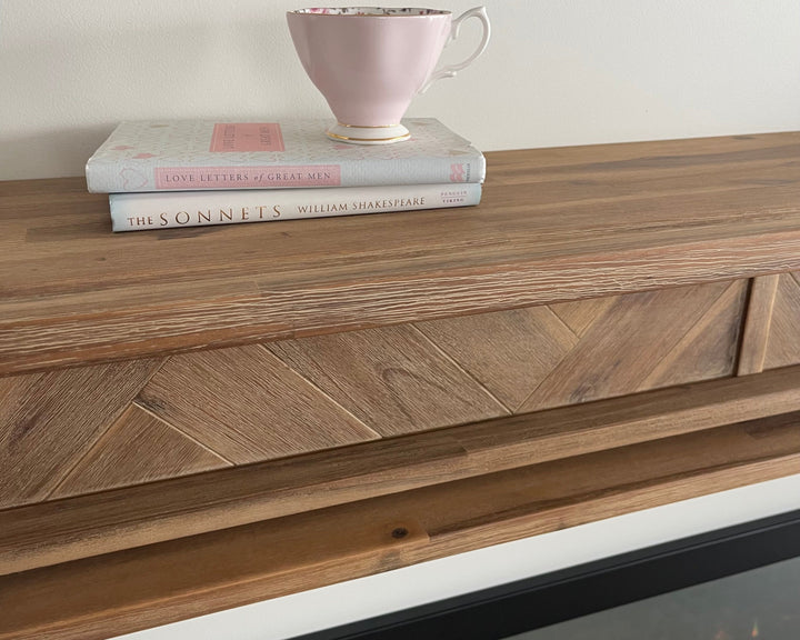 1.5m Floating Fire Mantel | Solid Hardwood