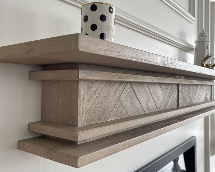 1.5m Floating Fire Mantel | Solid Hardwood