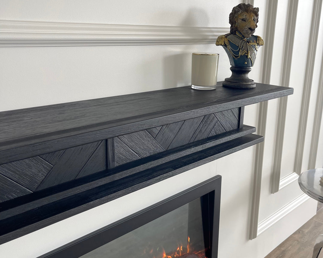 1.5m Floating Fire Mantel | Solid Hardwood