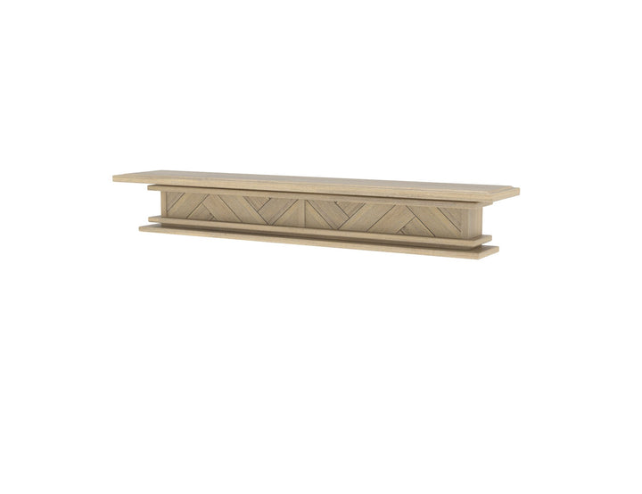 1.5m Chevron Plateau - Genuine Acacia | Floating Fire Mantel