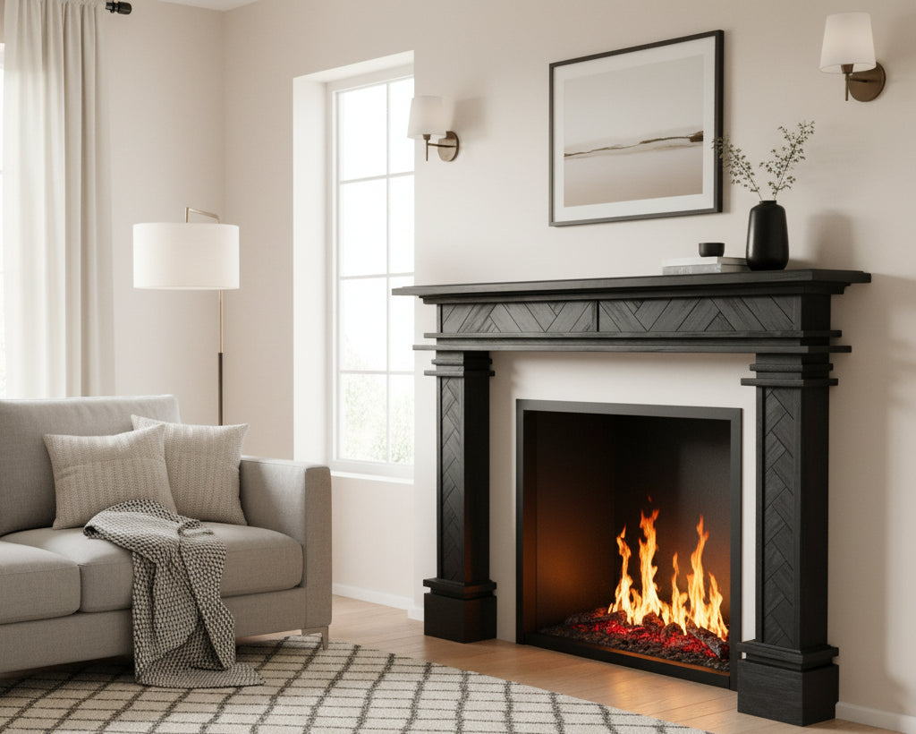 1.7m Full Fire Mantel Surround | Solid Hardwood