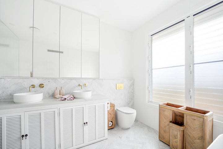 Double Laundry Hamper with Delicates Drawer
