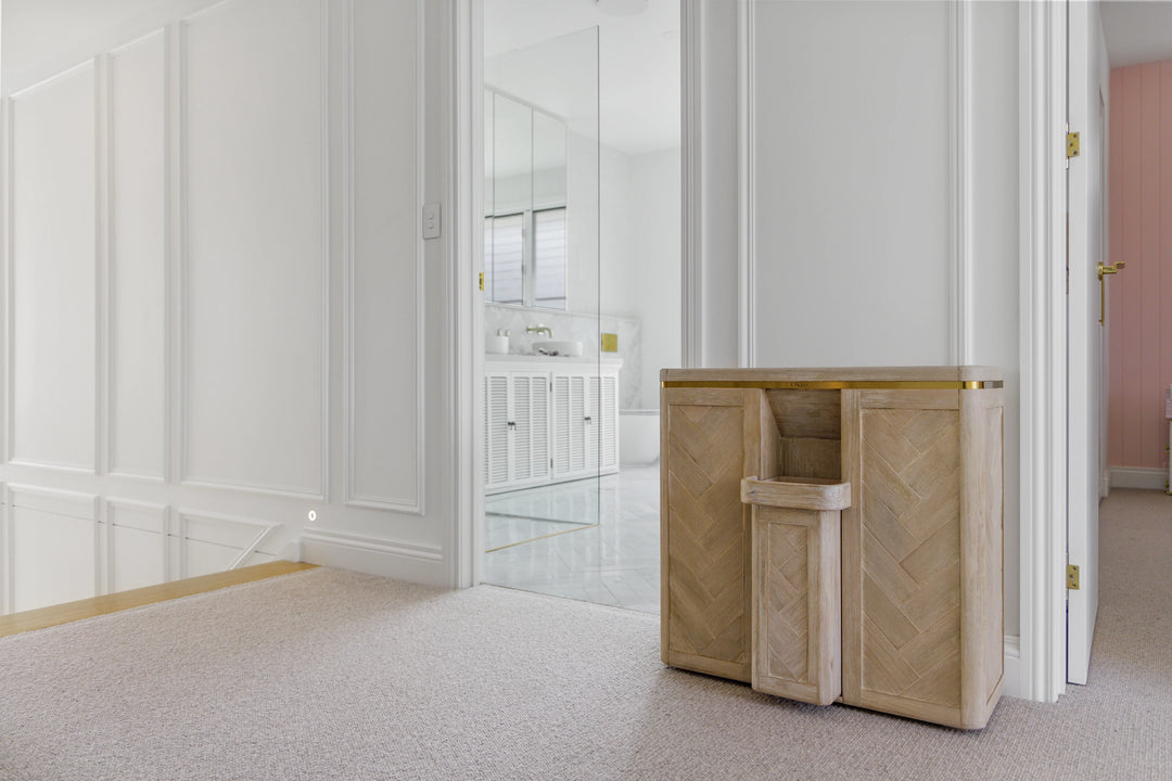 Double Laundry Hamper with Delicates Drawer