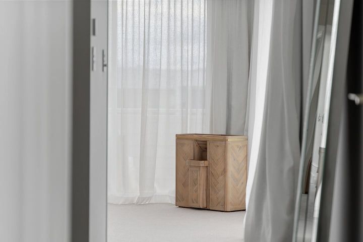 Double Laundry Hamper with Delicates Drawer