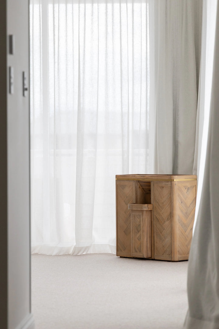 Double Laundry Hamper with Delicates Drawer