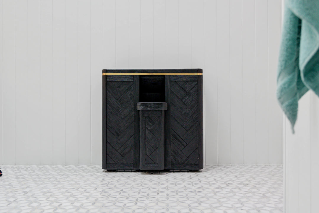 Double Laundry Hamper with Delicates Drawer