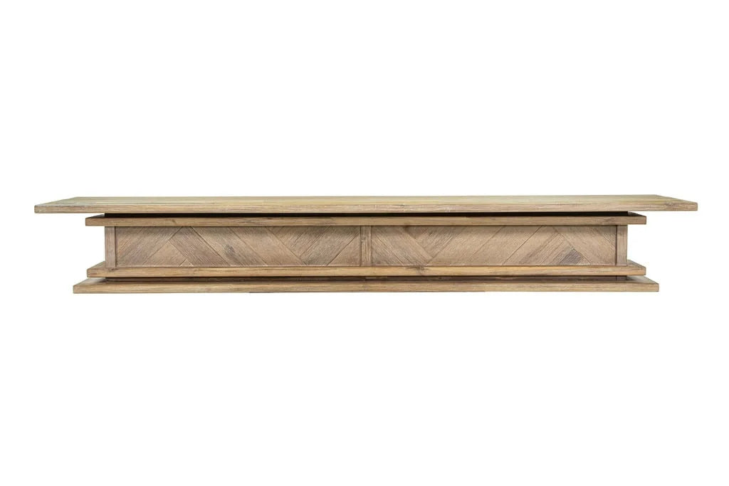1.5m Floating Fireplace Mantel | Solid Acacia Hardwood | Natural Timber