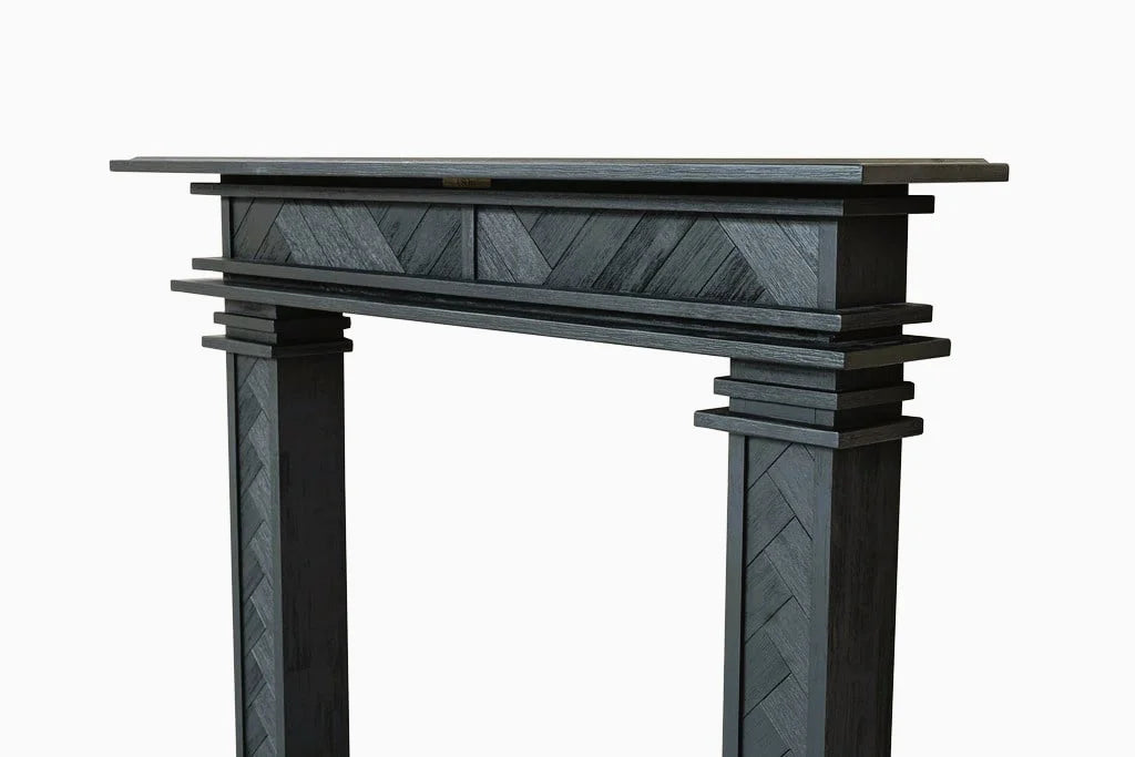 1.5m Encadrement Chevron - Genuine Acacia | Fireplace Mantel