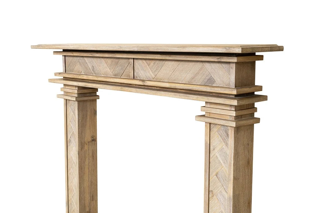 1.7m Encadrement Grande Chevron - Genuine Acacia | Fireplace Mantel