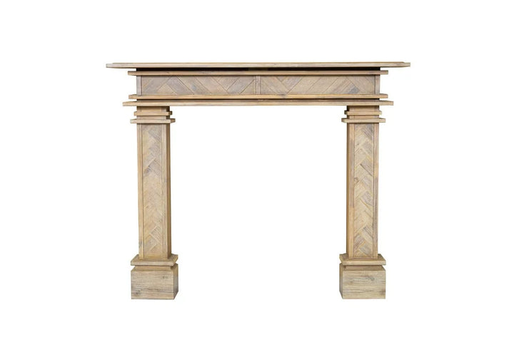 1.7m Encadrement Grande Chevron - Genuine Acacia | Fireplace Mantel