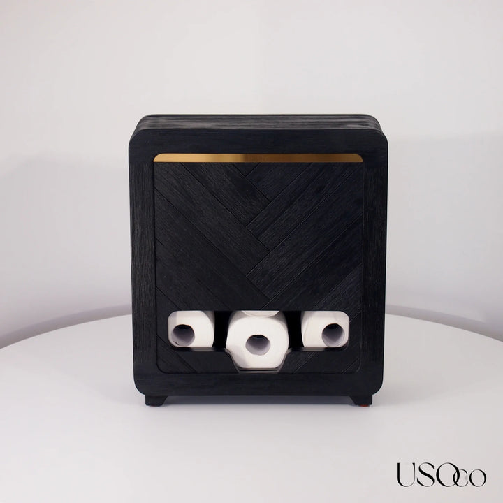 USOco Garde-Rouleaux 12 - Genuine Acacia | Toilet Roll Organiser