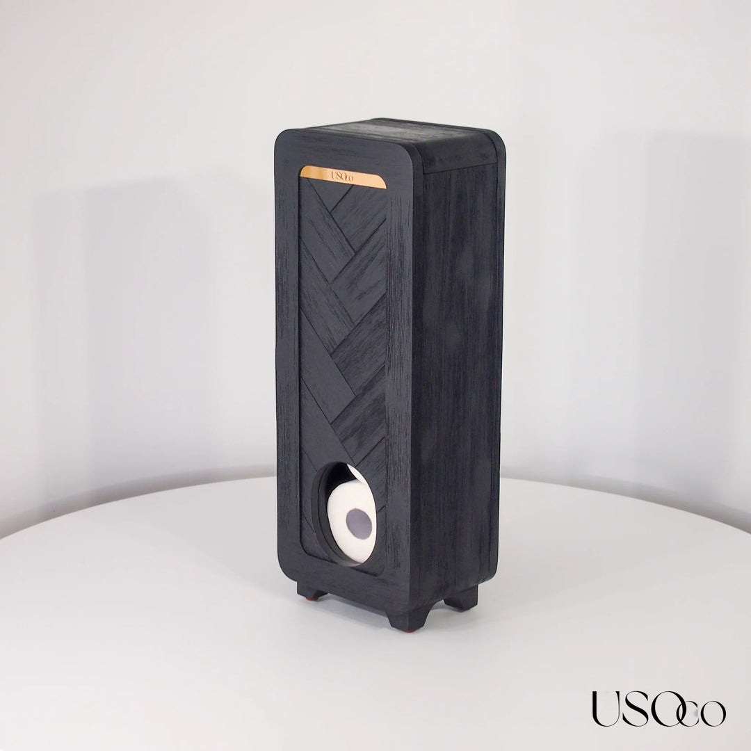 USOco Garde-Rouleaux 6 - Genuine Acacia | Toilet Roll Organiser