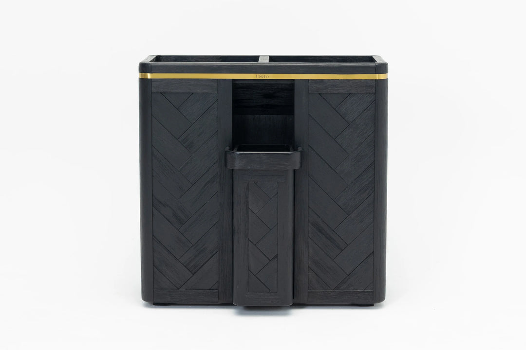 Double Laundry Hamper with Delicates Drawer
