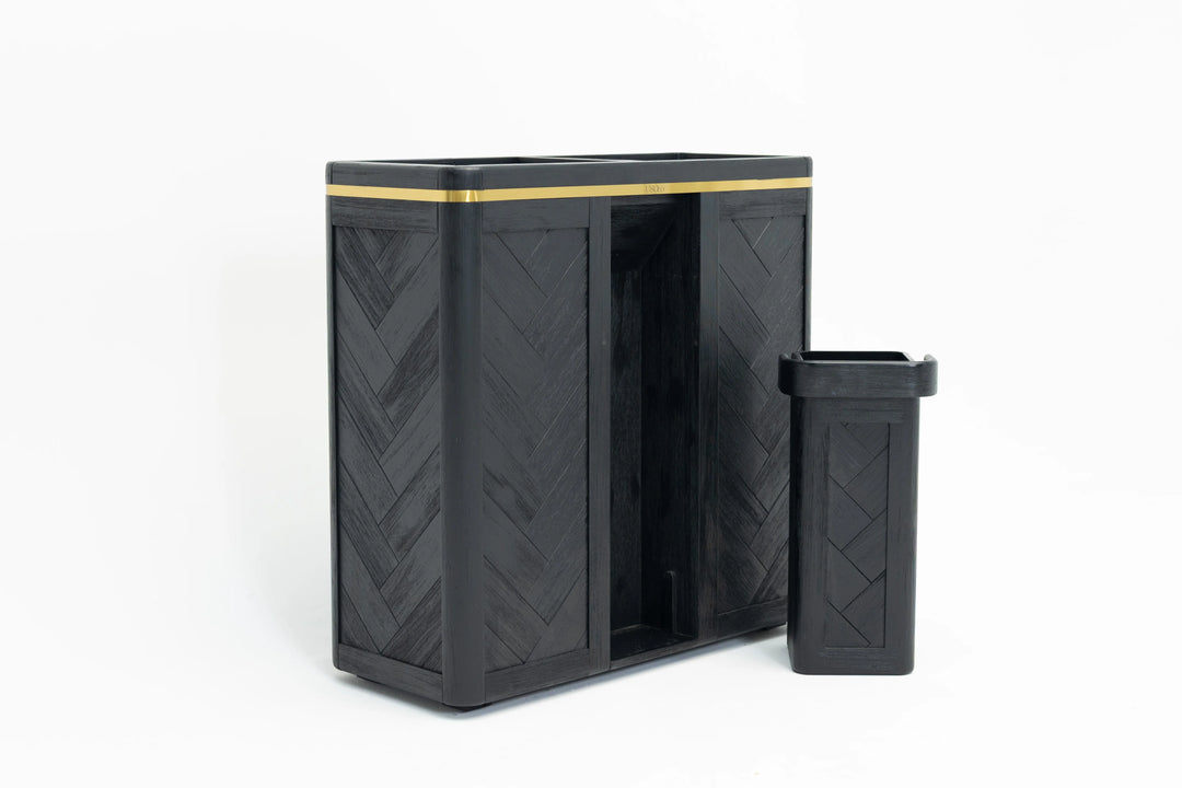 Double Laundry Hamper with Delicates Drawer