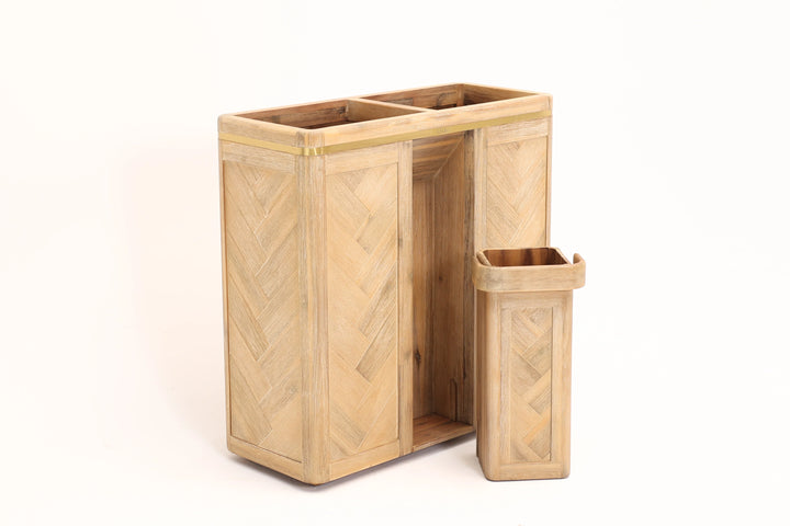 Double Laundry Hamper with Delicates Drawer