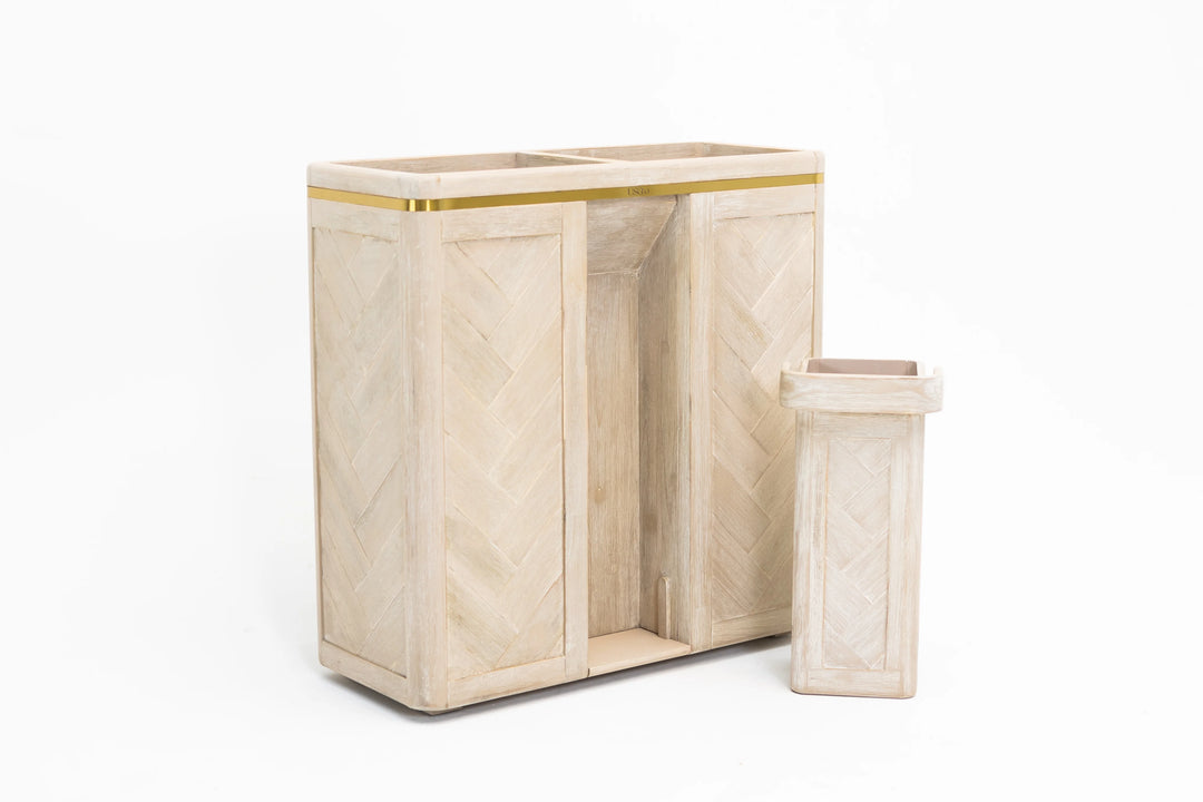 Double Laundry Hamper with Delicates Drawer