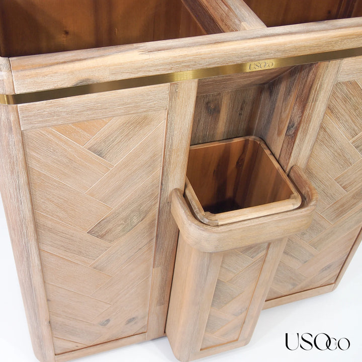 USOco Linge Parfait - Genuine Acacia | Laundry Hamper