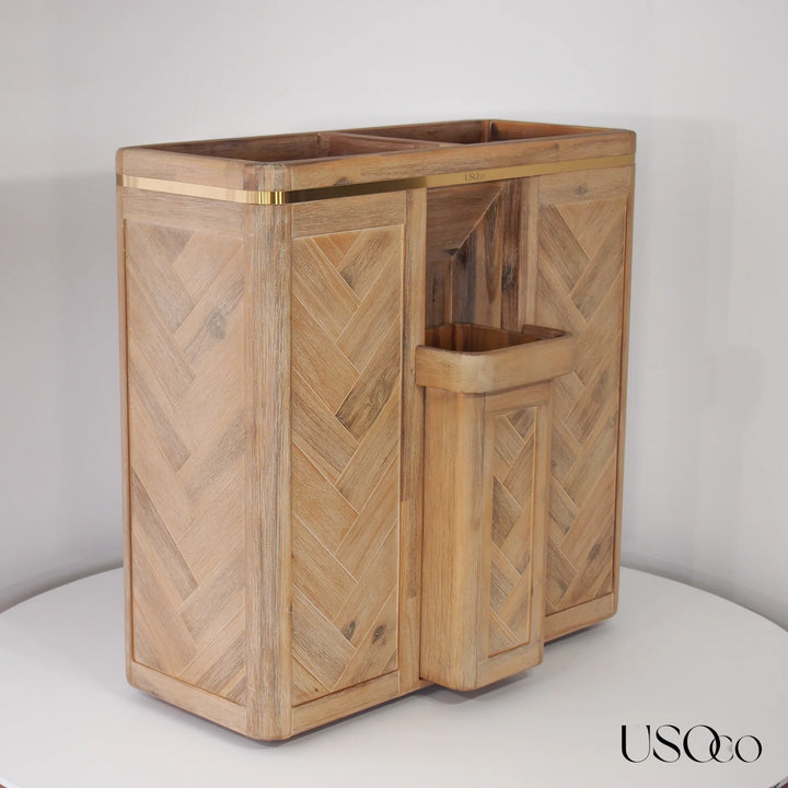 USOco Linge Parfait - Genuine Acacia | Laundry Hamper