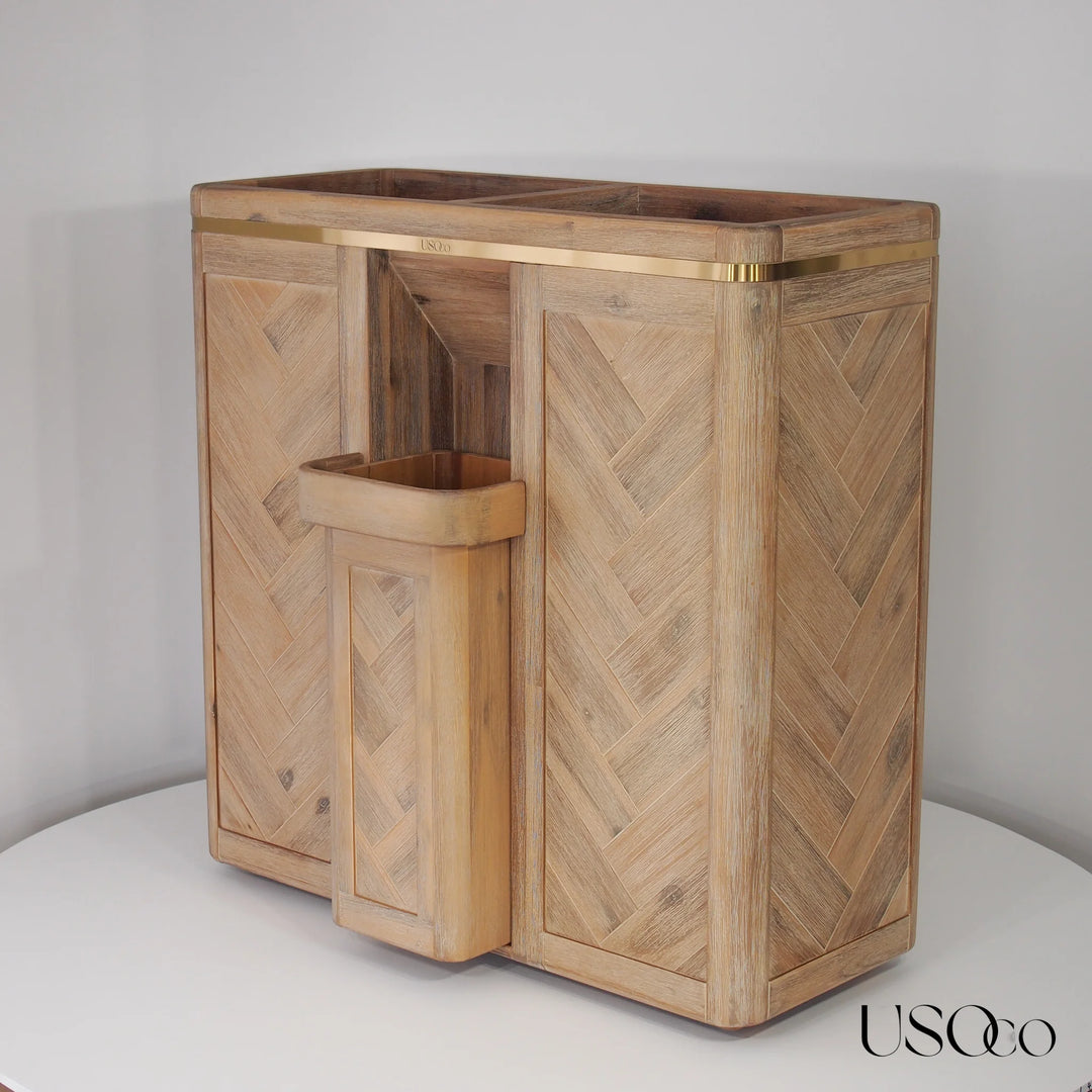 USOco Linge Parfait - Genuine Acacia | Laundry Hamper