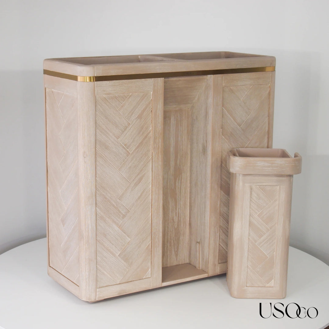 USOco Linge Parfait - Genuine Acacia | Laundry Hamper