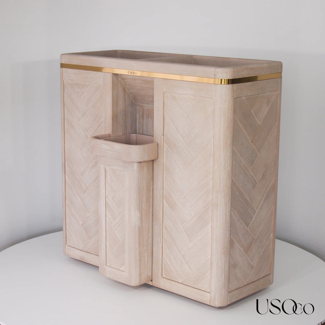 USOco Linge Parfait - Genuine Acacia | Laundry Hamper