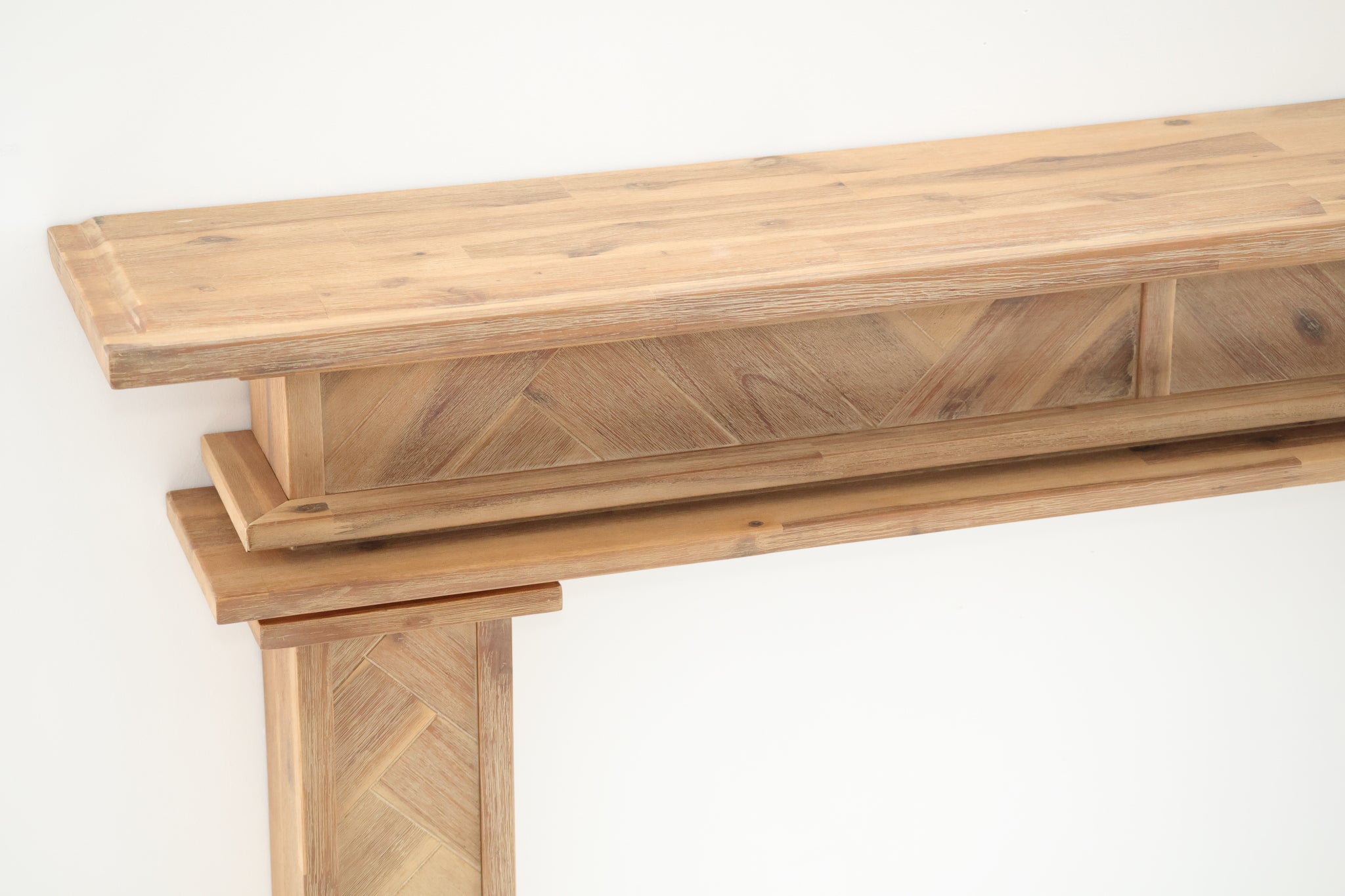 1.5m Full Fireplace Mantel Surround | Solid Acacia Hardwood | Natural Timber