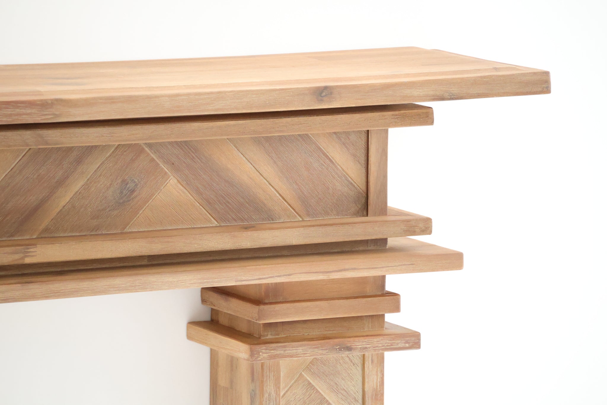 1.7m Full Fire Mantel Surround | Solid Hardwood | Natural