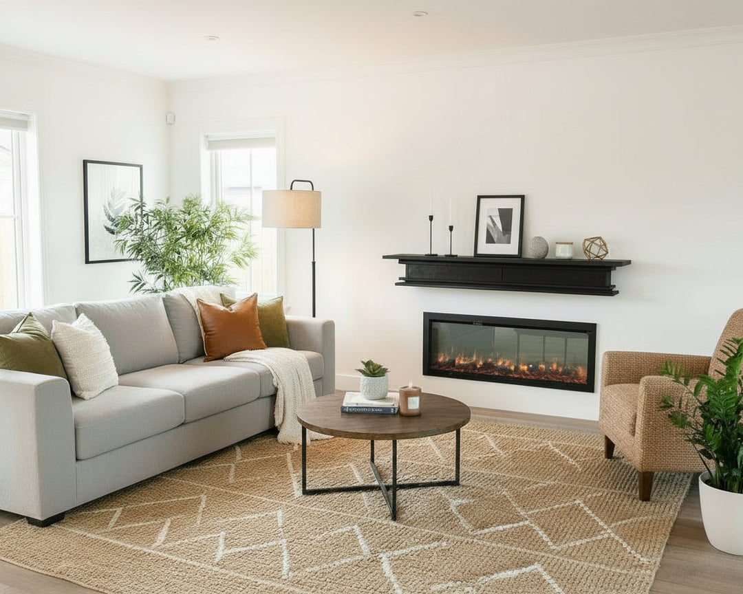 1.5m Floating Fire Mantel | Solid Hardwood