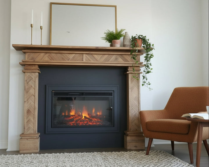 1.7m Full Fire Mantel Surround | Solid Hardwood