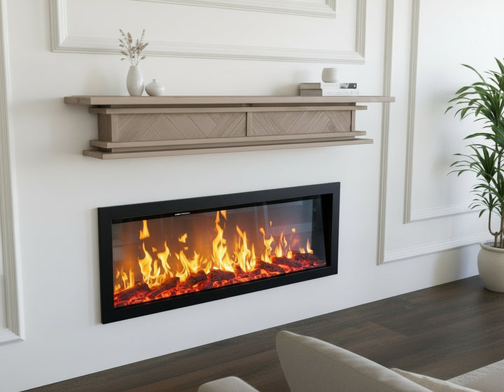 1.5m Floating Fire Mantel | Solid Hardwood