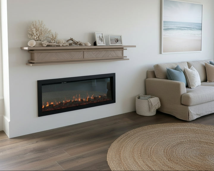 1.7m Floating Fire Mantel | Solid Hardwood